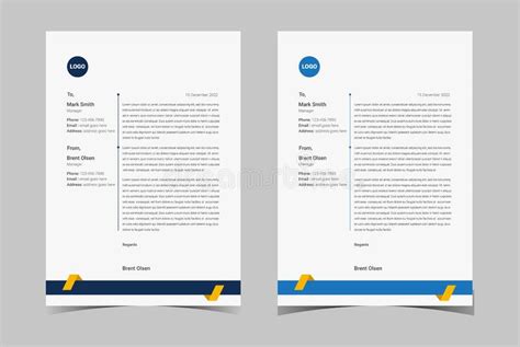 Modern Business Letterhead Design Template Professional Letterhead