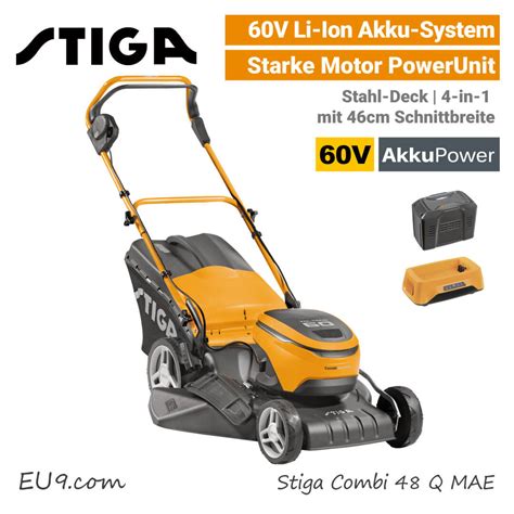 NEU 2019 STIGA Combi 48 Q MAE 60V Akku Rasenmäher