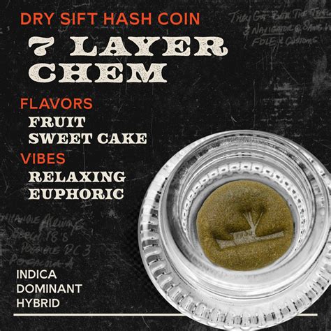 7 Layer Chem 2g Hash Coin Hybrid 2g Concentrates Sunburn Sunburn Jax Beach Med 308