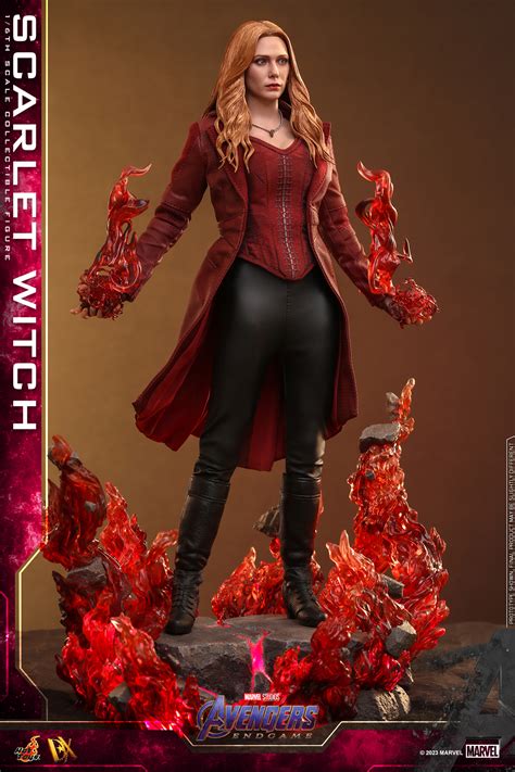 Hot Toys復仇者聯盟終局之戰緋紅女巫Scarlet Witch1 6 比例的收藏級人偶 附上讓汪達氣勢再提升的特效地台