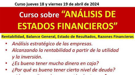 Curso Análisis De Estados Financieros