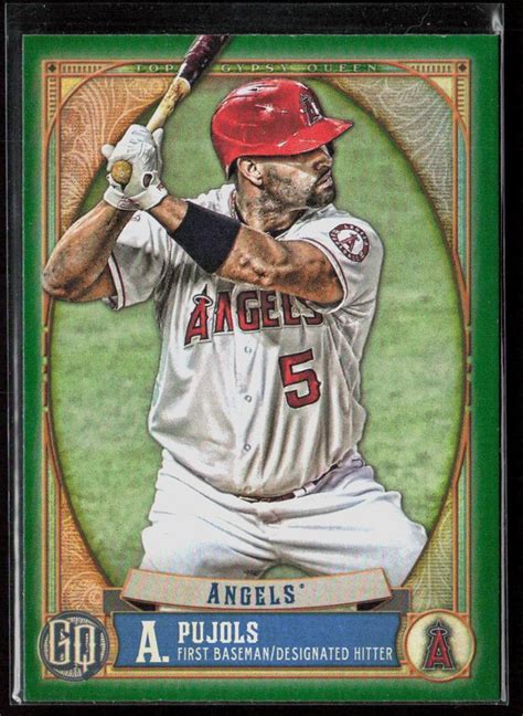 Topps Gypsy Queen Albert Pujols Los Angeles Angels Green Ebay