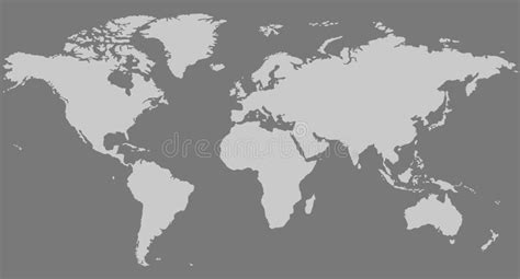 The World Monochrome Vector Background Stock Vector Illustration Of