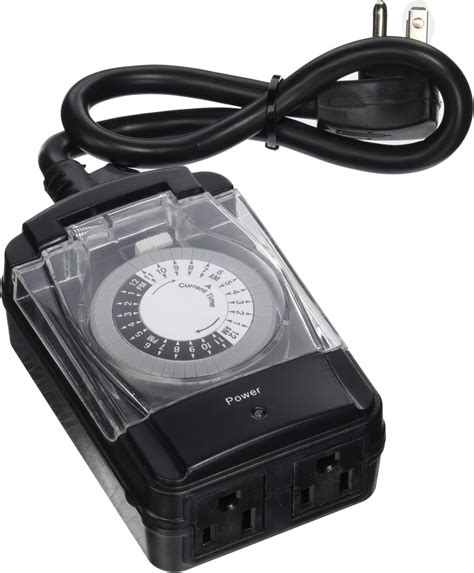 POWER ZONE TNO24111 Two Outlet 24 Hour Outdoor Reverse Ground Pin