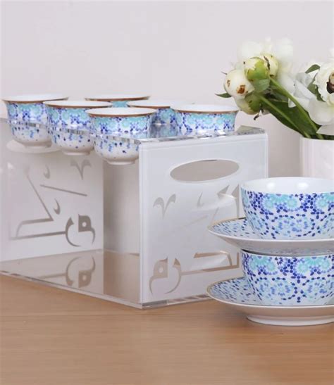 Two Mirror Arabic Coffee Cups By Silsal In Dubai Joi Gifts