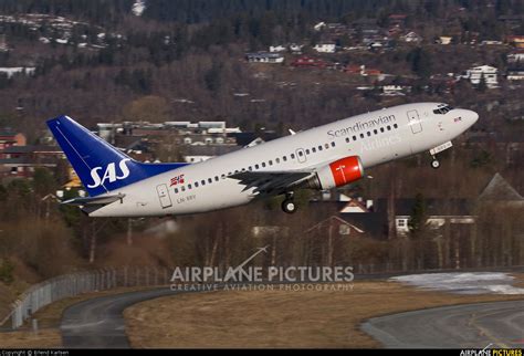 LN BRV SAS Scandinavian Airlines Boeing 737 500 At Trondheim