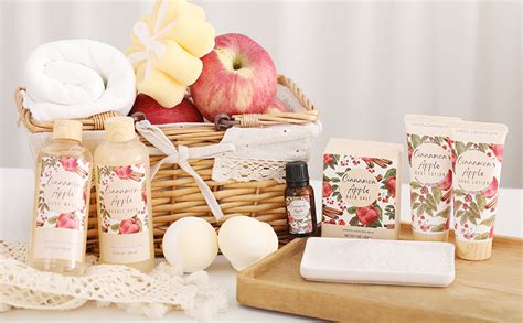 Green Canyon Spa Gift Basket For Women And Men Pcs Set Of Apple