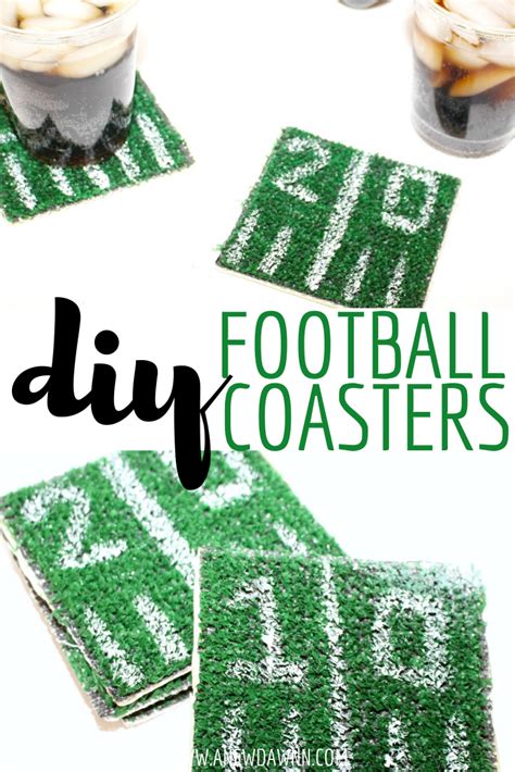 DIY Football Coasters | Football diy, Football coasters, Football party