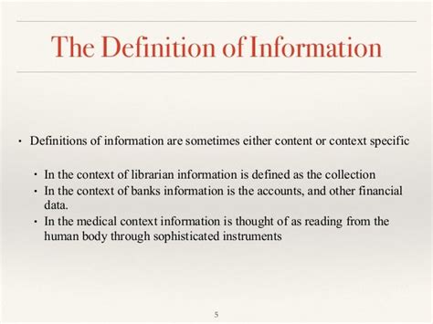 Fundamental Concepts Of Information