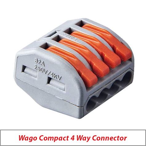 WAGO COMPACT 4 WAY LEVER CONNECTOR TERMINAL BLOCK Doris CCTV