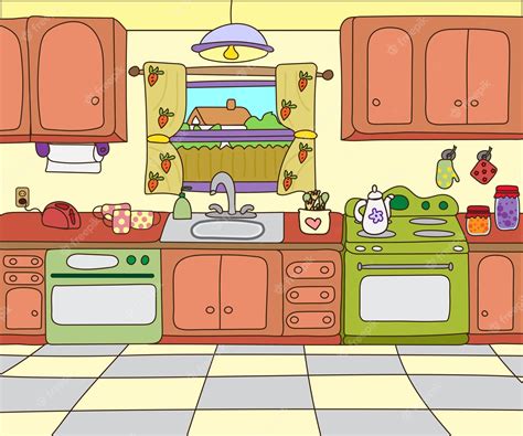 kitchen bathroom background scenes vector illustrations  design