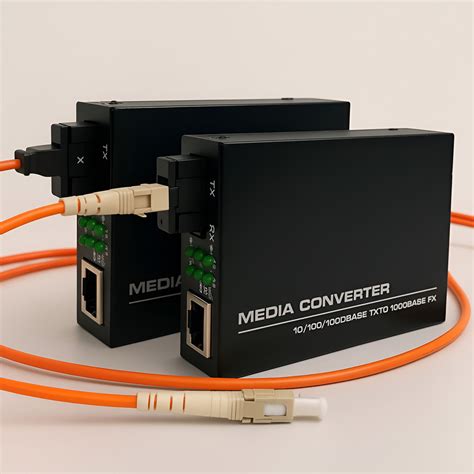 Conversor De Mídia Fibra - Conversor De Mídia Fibra Óptica Gigabit 10/100/1000mbps A/b | Shopee Brasil