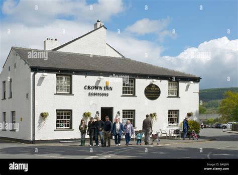 Crown Inn, Coniston, Lake District National Park, Cumbria, England UK Stock Photo - Alamy