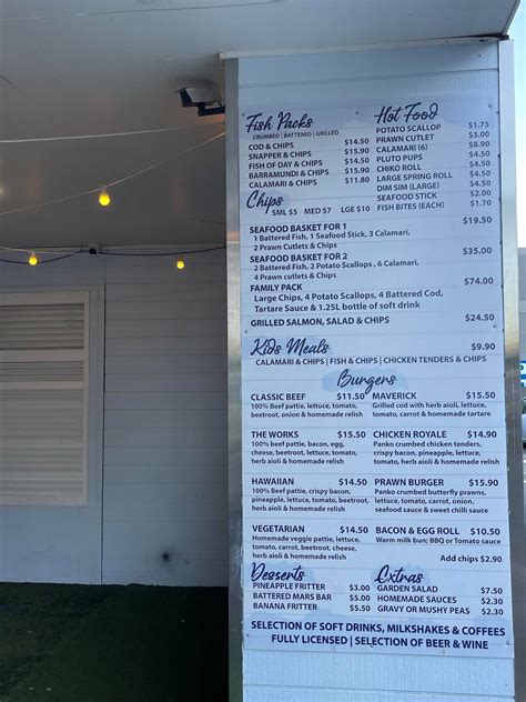 Menu At Selfish Fish N Chips Fast Food Tweed Heads