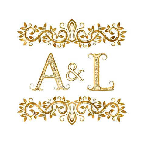 A R Vintage Initials Logo Symbol Stock Vector Vectordivider