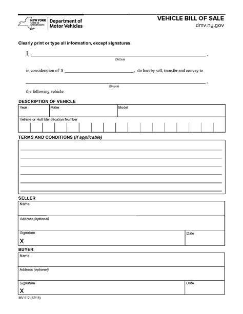 Free Washington Bill Of Sale Forms Pdf Word Off