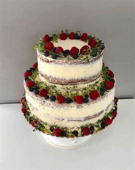 Tort Naked Z Owocami Vegan Wedding Cake Vegan Wedding Naked Cake