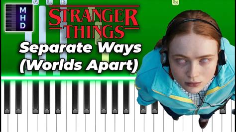 Stranger Things Journey Separate Ways Worlds Apart Remix Piano