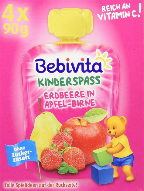 Bebivita Kinder Spa Erdbeere In Apfel Birne Beutel G Amazon