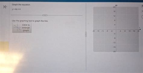 Solved Graph the equation.y=4x+4Use the graphing tool to | Chegg.com