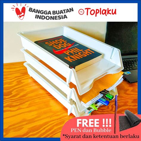 Jual Topla Rak Kertas Hvs Dokumen Meja Kantor Susun F Folio Belajar