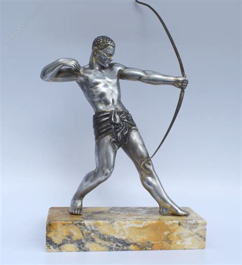 Antiques Atlas Art Deco Male Spelter Archer C1930