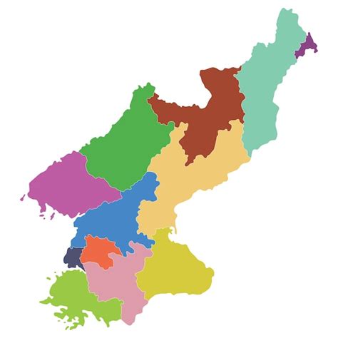 Premium Vector North Korea Map Map Of North Korea In Administrative