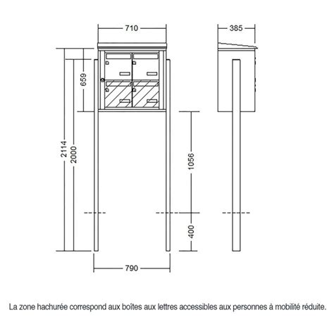 Bo Te Aux Lettres Collectives D Ext Rieur Sur Pieds Leabox Acier