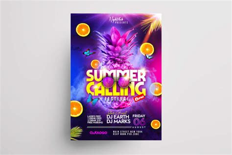 Summer Vibe Party Free Flyer Template Psd Psdflyer