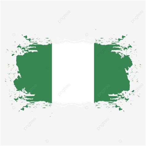 Nigeria Flag Vector PNG Images Nigeria Flag In Brush Stroke Free