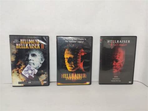 Hellraiser Horror Dvd Bundle Clive Barkerpinhead 90s 00s Body Horror