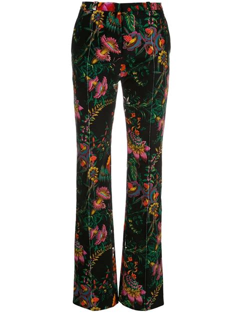 Paco Rabanne Pants Floral Velvet Trousers Paco Rabanne Pants Velvet