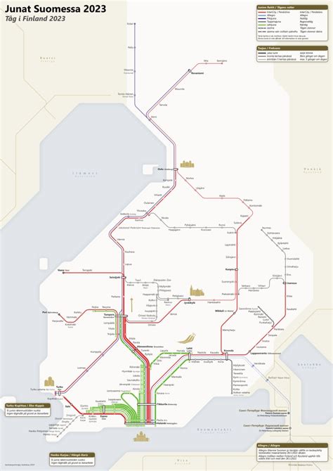 Train Network of Finland 2023 – lars' transport maps