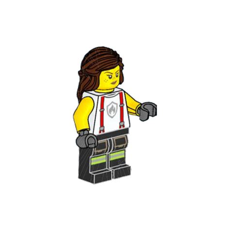 Lego Female Firefighter With White Shirt Minifigure Brick Owl Lego