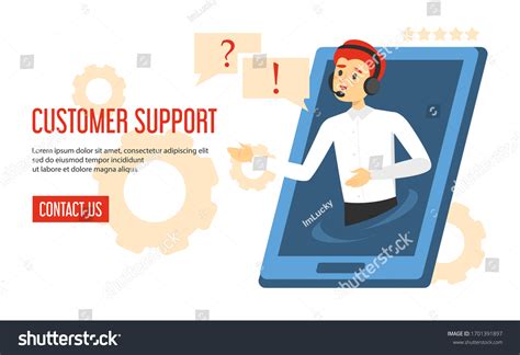 Customer Service Web Banner Design Vector Stock Vector (Royalty Free ...