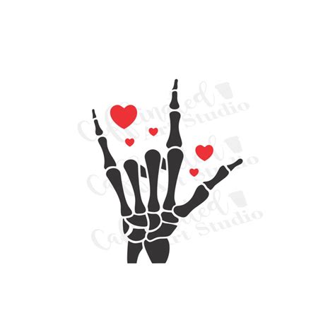 Skeleton Hand Svg I Love You Svg Skeleton I Love You Svg