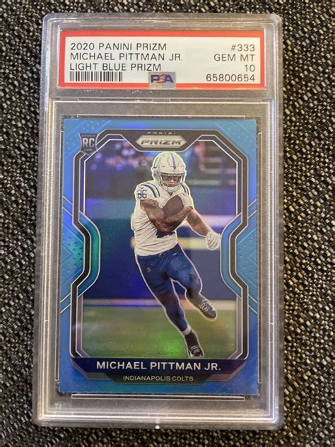 Michael Pittman Jr 2020 Prizm 333 Light Blue PSA 10 Price Guide