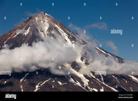 View Of The Peaks Of The Koryak Volcano On The Kamchatka Peninsula