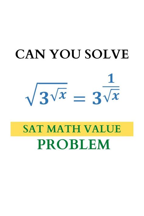 Very Nice Algebra Challenge Radical Equations SAT Tips And Tricks