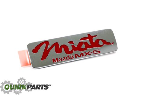 1990 1997 Mazda MX 5 Miata Rear Chrome Emblem W Red Lettering OEM NEW