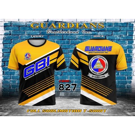 Gbi Pgbi Guardians Shirt Full Sublimation 3d Unisex Drifit Black And