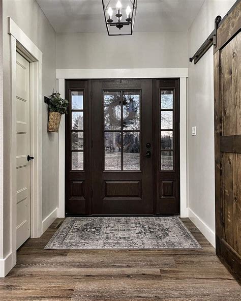 Entryway Black Front Door with Sidelights - Soul & Lane