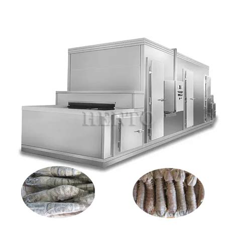 Industrial Seafood Blast Freezer Tunnel Quick Freezing Continuous