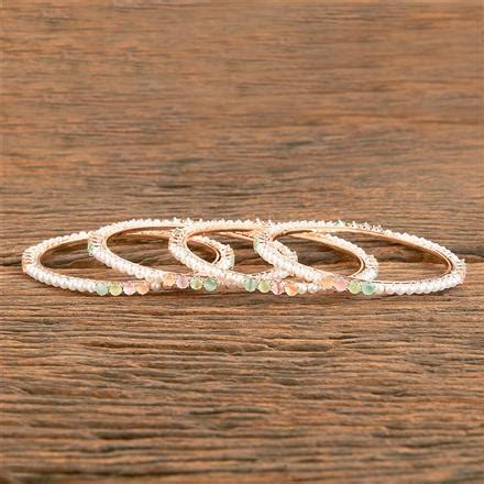 Buy Antique Moti Bangles With Rose Gold Plating Kanhai Jewels