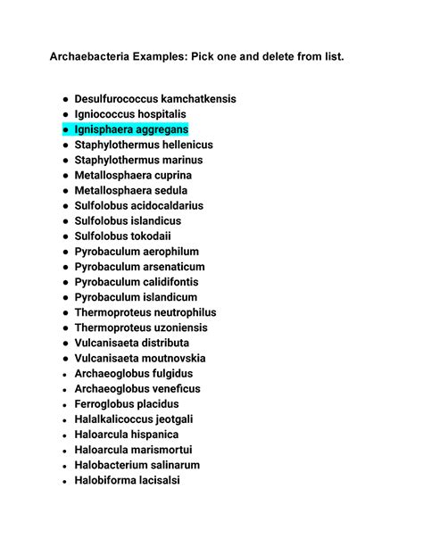 Archaebacteria Examples - Desulfurococcus kamchatkensis Igniococcus ...