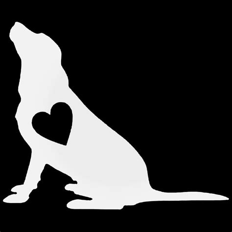 Dog With Heart Decal Sticker