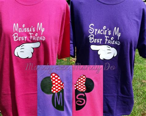 Two Personalized Disney shirts Best friends by MandySeeMandyDo ...