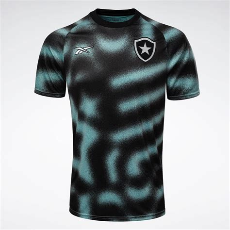 Camisa Do Botafogo Reebok Treino Azul Preto 2023 24 Masculina Malta