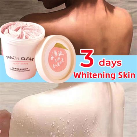 Luxe Heyxi Peach Body Scrub Cream Deep Cleansing Skin Whitening Go