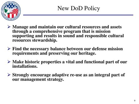 Ppt Cultural Resource Management In The Department Of Defense